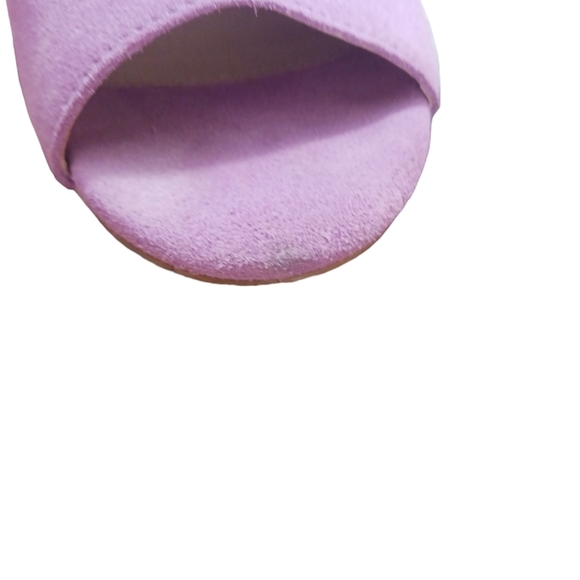 Urban Outfitters Pink Suede Mule Open Toe Round Heels size 9 - Picture 9 of 10